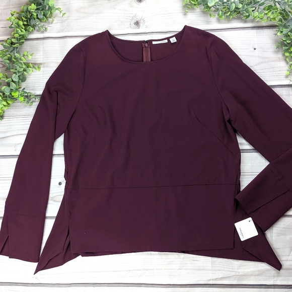 Halogen Tops - 3/$15 *HP* Halogen | Merlot Long Sleeve Blouse
